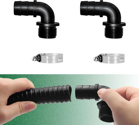PVC 90 درجة خرطوم الكوع موصل بارب - 1 بوصة إدراج × 1 بوصة إدراج خرطوم بارب المناسب - PVC 90 درجة الكوع خرطوم بارب تركيبات لأنابيب خرطوم المياه in Kuwait