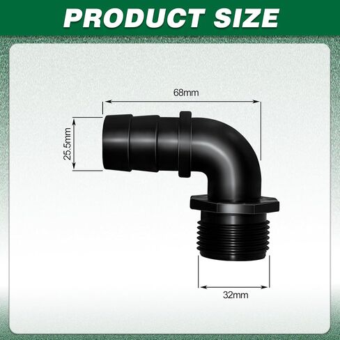 PVC 90 درجة خرطوم الكوع موصل بارب - 1 بوصة إدراج × 1 بوصة إدراج خرطوم بارب المناسب - PVC 90 درجة الكوع خرطوم بارب تركيبات لأنابيب خرطوم المياه in Kuwait