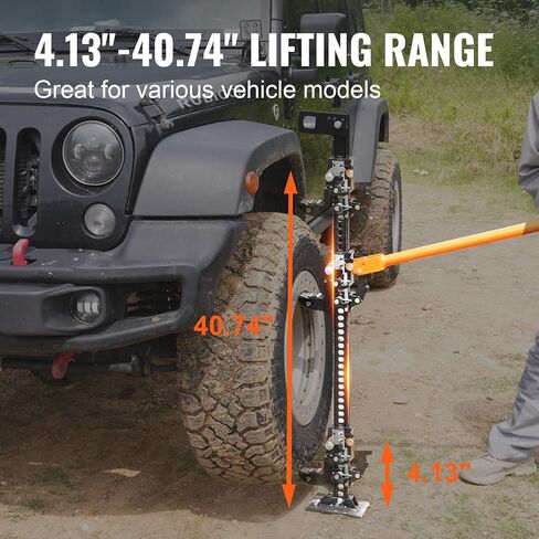 VEVOR Farm Jack, 34" Utility High Lift Farm Jack, 3.18 Ton (7,000 lbs) Capacity Ratcheting Off Road Utility Jacks, Heavy-Duty Lift Jacks with 5.12"-28" Lifting Range for Tractor, Truck, SUV in Saudi Arabia