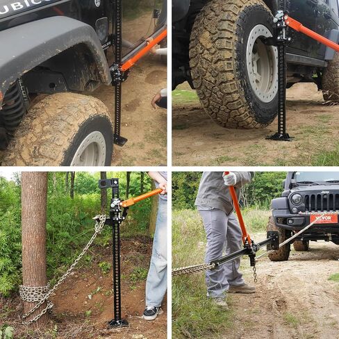 VEVOR Farm Jack, 34" Utility High Lift Farm Jack, 3.18 Ton (7,000 lbs) Capacity Ratcheting Off Road Utility Jacks, Heavy-Duty Lift Jacks with 5.12"-28" Lifting Range for Tractor, Truck, SUV in Saudi Arabia