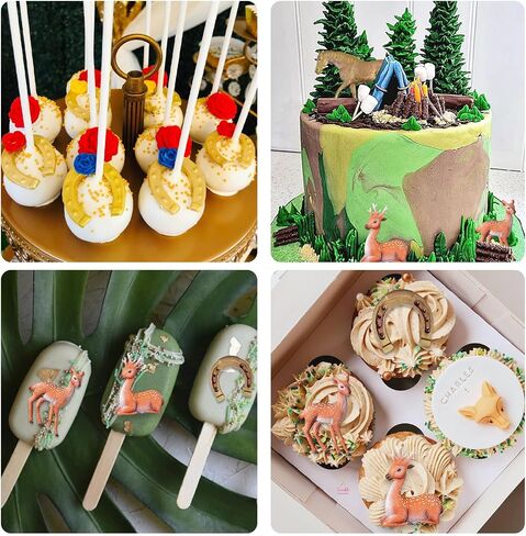 Deer Molds Chocolate Silicone, 3 Packs Sika Deer Rabbit Animal Fondant Molds for Forest Animal Theme Cake Decorating, Cupcake Toppers, Gum Paste Clay Resin in Kuwait