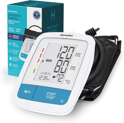HoMedics Automatic Arm Blood Pressure Monitor, Clinically Proven Accurate, Quick and Comfortable Readings, 60 Memories, One-Size Arm Cuff Fits Most, Excessive Body Motion Detector in Kuwait