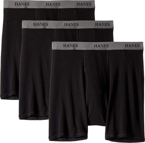 Hanes Men's Core Cotton Platinum Boxer Briefs Pack in Saudi Arabia