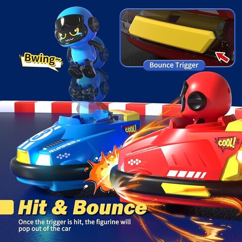 2 Pack RC Cars Toys for Ages 2-4 Toddlers|Remote Control Bumper Cars Toys for Ages 5-7 Kids|Birthday Gift for 3 4 5 6 7 8 Year Old Boys with goalmouth in Kuwait