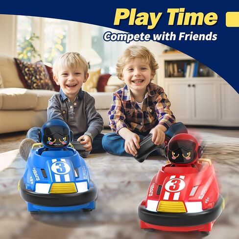 2 Pack RC Cars Toys for Ages 2-4 Toddlers|Remote Control Bumper Cars Toys for Ages 5-7 Kids|Birthday Gift for 3 4 5 6 7 8 Year Old Boys with goalmouth in Kuwait