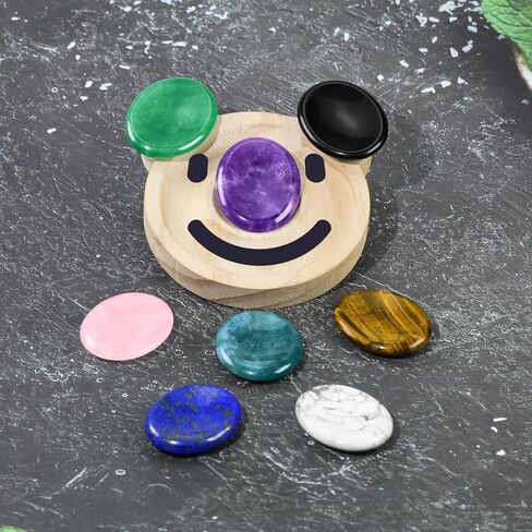 Worry Stones for Anxiety, 8pcs Worry Stone, Worry Stones Bulk, Palm Stone, Natural Crystals and Healing Stones, Stress Meditation Crystal in Saudi Arabia