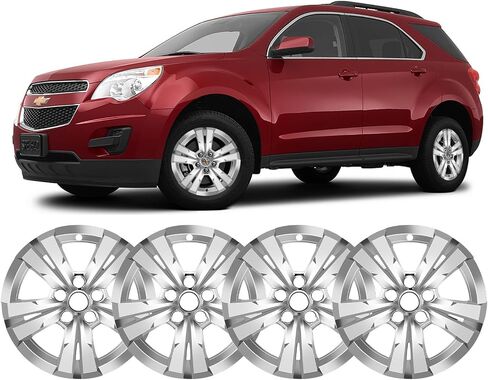 جلود العجلات المتوافقة مع Chevy Equinox 2010-2017 ؛ أغطية عجلة 17 بوصة. مجموعة من 4 عبوات (كروم) in Saudi Arabia