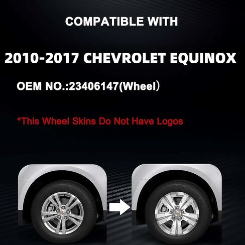 جلود العجلات المتوافقة مع Chevy Equinox 2010-2017 ؛ أغطية عجلة 17 بوصة. مجموعة من 4 عبوات (كروم) in Saudi Arabia
