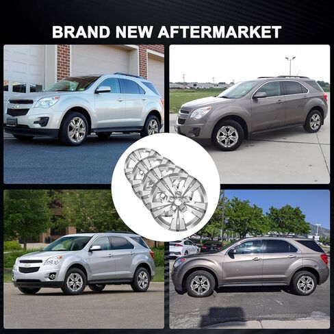 جلود العجلات المتوافقة مع Chevy Equinox 2010-2017 ؛ أغطية عجلة 17 بوصة. مجموعة من 4 عبوات (كروم) in Saudi Arabia