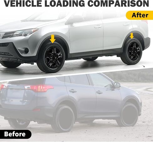 AUTOWIKI 17 Inch Hubcaps Fit for Toyota RAV4 2013-2018, Wheels Rim Cover Replacement Compatible with 13-18 RAV4 17'' Steel Wheels, R17 Black Lacquer Hub Caps Set of 4 in Saudi Arabia