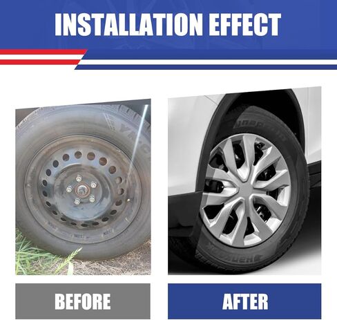 Nixon Offroad 17 بوصة Hubcaps لـ Nissan Rogue 2014-2020 [فقط Fit Steel Wheel] Wheel Rim Cover (مجموعة من 4) ABS+PC Caps استبدال للسيارة (ورنيش أسود ، 5137style) in Saudi Arabia