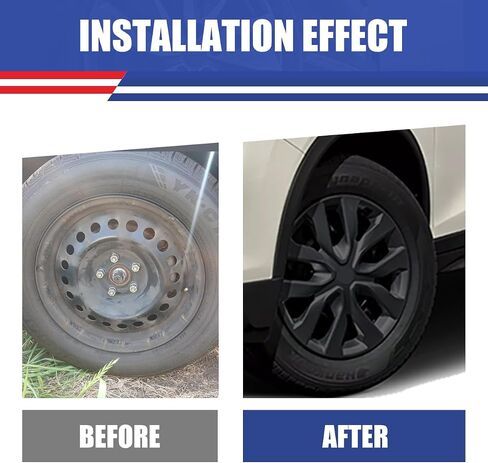 Nixon Offroad 17 بوصة Hubcaps لـ Nissan Rogue 2014-2020 [فقط Fit Steel Wheel] Wheel Rim Cover (مجموعة من 4) ABS+PC Caps استبدال للسيارة (ورنيش أسود ، 5137style) in Kuwait