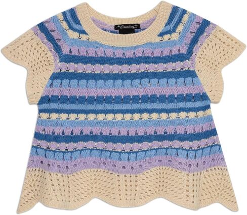 Speechless Girls' Short Sleeve Crochet Top in Kuwait