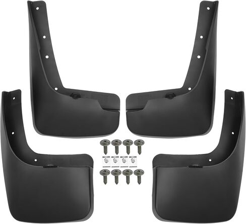 Motoforti Car Mud Flaps, Splash Guards, for Jeep Liberty 2008-2012, Plastic, with Screw, Black, 1 Set in Saudi Arabia