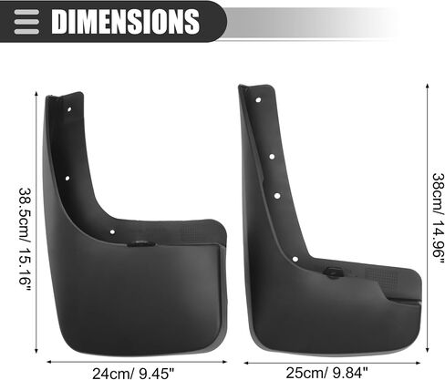 Motoforti Car Mud Flaps, Splash Guards, for Jeep Liberty 2008-2012, Plastic, with Screw, Black, 1 Set in Saudi Arabia