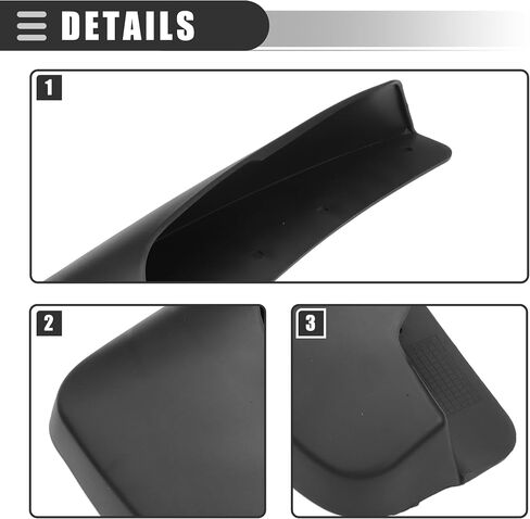 Motoforti Car Mud Flaps, Splash Guards, for Jeep Liberty 2008-2012, Plastic, with Screw, Black, 1 Set in Saudi Arabia
