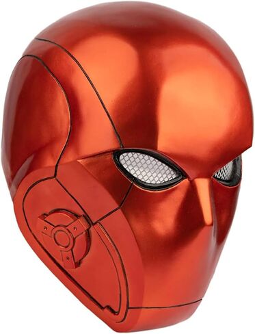 White Resin Helmet for Adults with Black Full Face Mask Cosplay Cotume Men Collectibles in Saudi Arabia