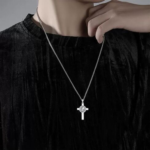 SIMONLY Zodiac Sign Necklace 925 Sterling Silver Cross Pendant 12 Constellation Necklace Astrology Jewelry Birthday Gifts for Men Women in Kuwait