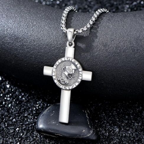 SIMONLY Zodiac Sign Necklace 925 Sterling Silver Cross Pendant 12 Constellation Necklace Astrology Jewelry Birthday Gifts for Men Women in Kuwait