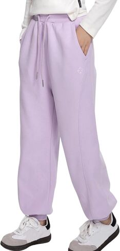Rolanko Girls Baggy Sweatpants Solid Jogger Pants Soft Sweats Kids Trousers with Pockets 6-14Y in Kuwait