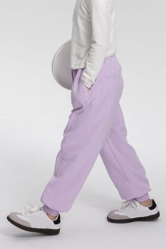 Rolanko Girls Baggy Sweatpants Solid Jogger Pants Soft Sweats Kids Trousers with Pockets 6-14Y in Kuwait