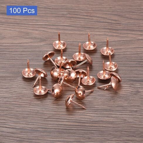 uxcell Upholstery Tacks Nail Pins Furniture, 100Pcs 14x20mm Thumb Tack Pins Assortment Kit Carbon steel for Home Sofa DIY Decorative Nail Heads Nails, Silver tone in Saudi Arabia