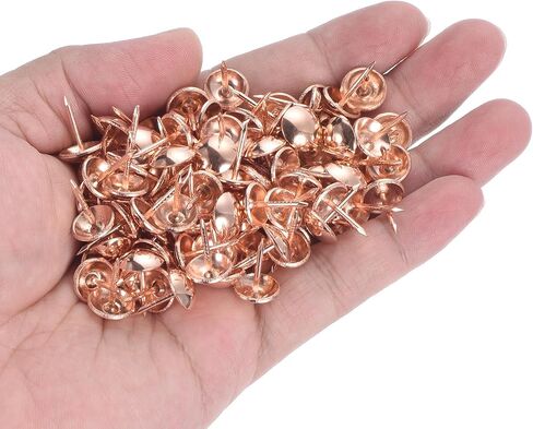 uxcell Upholstery Tacks Nail Pins Furniture, 100Pcs 14x20mm Thumb Tack Pins Assortment Kit Carbon steel for Home Sofa DIY Decorative Nail Heads Nails, Silver tone in Saudi Arabia