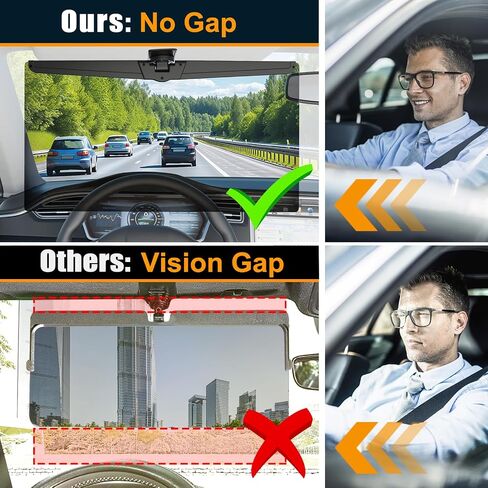 Veharvim Sun Visor Extender for Cars, Polarized Car Visor Extender Sun Blocker UV400, Adjustable Visor Extension for Car Visor, Clip on Sun Visor for Car, Universal Car Sun Visor, Glare, UV Protector in Saudi Arabia