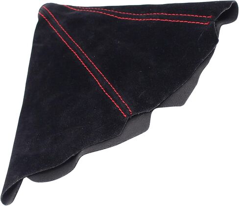 ApplianPar 5 Speed Black Leather Gear Shift Knob and Suede Boot Red Stitch Shifter Lever Boot Knob Cover Combo Kit for Civic CRX in Saudi Arabia