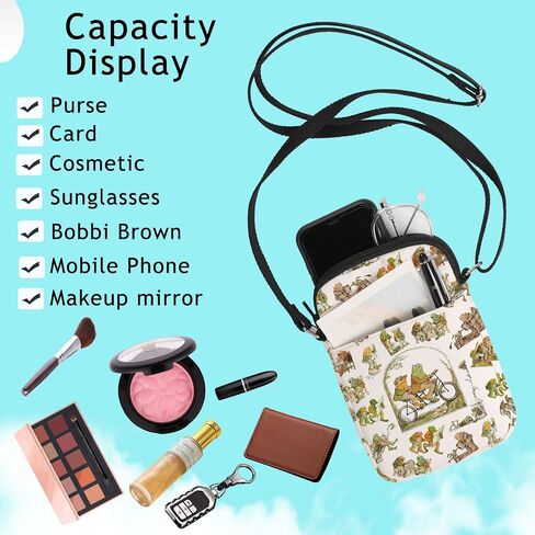 G2TUP Funny Frog Crossbody Bag Cartoon Movie Lover Gift Toad Character Shoulder Bag Frogs Movie Merchandise in Kuwait