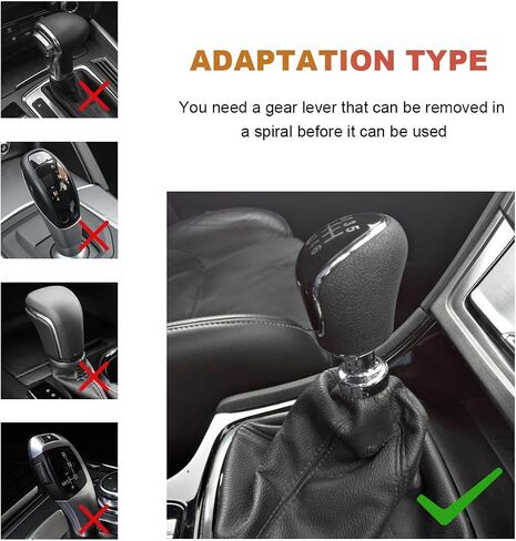 Car Shift Knob Boot Retainer, M12×1.25 Aluminum Manual Gear Shifter Lever Boot Adapter, Waterproof Gear Shift Knob Retainer for Manual Transmission Vehicles, Car Accessories (Black) in Saudi Arabia