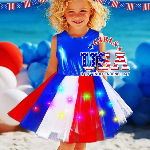 TWINKLEDE Light Up Tutu Dress Led Glow Party Dance Outfits for Girls in Saudi Arabia