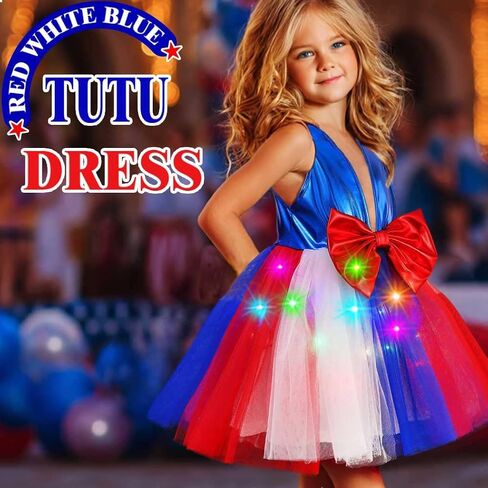 TWINKLEDE Light Up Tutu Dress Led Glow Party Dance Outfits for Girls in Saudi Arabia