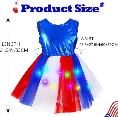 TWINKLEDE Light Up Tutu Dress Led Glow Party Dance Outfits for Girls in Saudi Arabia