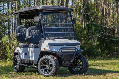 RED DOT Vented Tinted Golf Cart Windshield Compatible with Denago EV Rover XL Golf Carts | 1/4 Inch Acrylic | Made in the USA in Kuwait