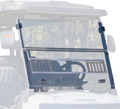 Red Dot Vented Tinted Golf Cart Windshield متوافق مع عربات Denago Ev Rover XL Golf | 1/4 بوصة أكريليك | صنع في الولايات المتحدة in Kuwait