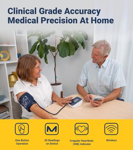 A&D Medical UltraConnect Upper Arm All-in-One Blood Pressure Monitor with Bluetooth, Blood Pressure Cuff (22 - 42 cm Range), One Click Operation in Kuwait
