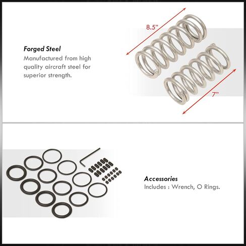 AJP Distributors Height Adjustable Suspension Performance Lowering Springs Coilover Scaled Sleeves Kit Silver Compatible/Replacement For Tiburon 2.7L V6 2003 2004 2005 2006 2007 2008 03 04 05 06 07 08 in Saudi Arabia