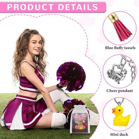 24 Set Cheer Gifts Bulk Includes 24 Duck Keychain Mini Duck Keychain Inspirational Gifts for Women Cheerleader Competition Team in Saudi Arabia