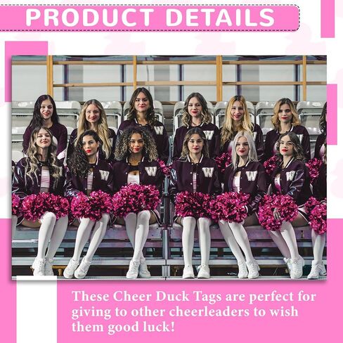 24 Set Cheer Gifts Bulk Includes 24 Duck Keychain Mini Duck Keychain Inspirational Gifts for Women Cheerleader Competition Team in Saudi Arabia