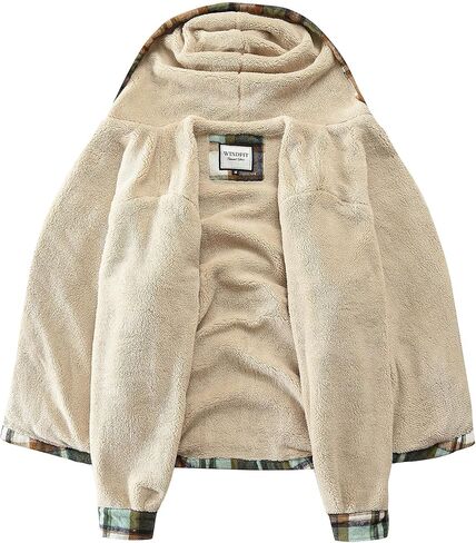 سترة نسائية من الصوف الفانيلا بسحاب كامل منقوشة ومبطنة بصوف الشيربا للنساء in Kuwait