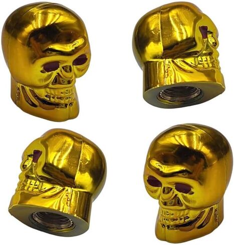 4pcs skull style صمام الإطارات قبعات جذعية ، أغطية جذعية من النحاس المضادة للنحاس ، غطاء حماية صمام الإطارات المقاوم للتسرب ، غطاء هواء عالمي تزين لمعظم دراجة الدراجات النارية للسيارات الدفع الرباعية (الأزرق) in Saudi Arabia