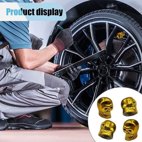 4pcs skull style صمام الإطارات قبعات جذعية ، أغطية جذعية من النحاس المضادة للنحاس ، غطاء حماية صمام الإطارات المقاوم للتسرب ، غطاء هواء عالمي تزين لمعظم دراجة الدراجات النارية للسيارات الدفع الرباعية (الأزرق) in Saudi Arabia