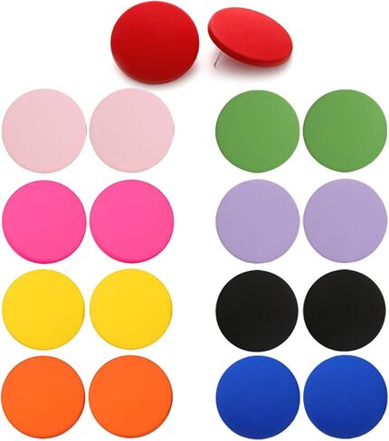 Dreuyet 9 Pairs Large Heart Earrings for Women Macaron Candy Solid Color Big Love Acrylic Geometric Stud Valentines Day Gifts in Saudi Arabia