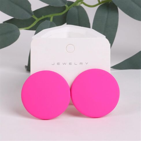 Dreuyet 9 Pairs Large Heart Earrings for Women Macaron Candy Solid Color Big Love Acrylic Geometric Stud Valentines Day Gifts in Saudi Arabia