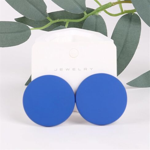 Dreuyet 9 Pairs Large Heart Earrings for Women Macaron Candy Solid Color Big Love Acrylic Geometric Stud Valentines Day Gifts in Saudi Arabia