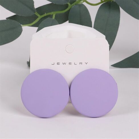 Dreuyet 9 Pairs Large Heart Earrings for Women Macaron Candy Solid Color Big Love Acrylic Geometric Stud Valentines Day Gifts in Saudi Arabia