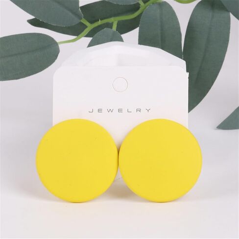 Dreuyet 9 Pairs Large Heart Earrings for Women Macaron Candy Solid Color Big Love Acrylic Geometric Stud Valentines Day Gifts in Saudi Arabia