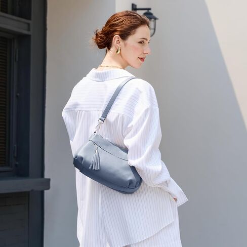 befen Genuine Leather Crossbody Hobo Purses for Women, Ladies Shoulder Bags Handbags with 2 Shoulder Straps in Kuwait