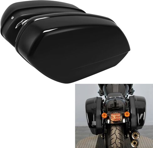 TCMT Black Saddlebag Left+Right Fit For Harley Street Bob Softail Standard 2018-2024 in Saudi Arabia